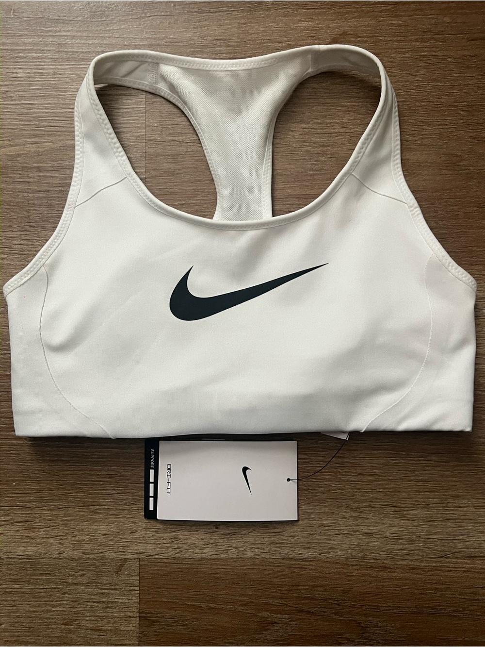 Nike White Racerback Sports Bra